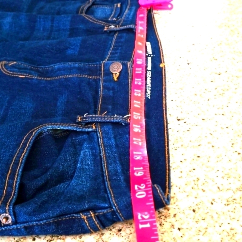 Old Navy Boyfriend Straight/Droit Blue Jeans Stretch Cotton Blend Women Size 18R - Picture 8 of 12